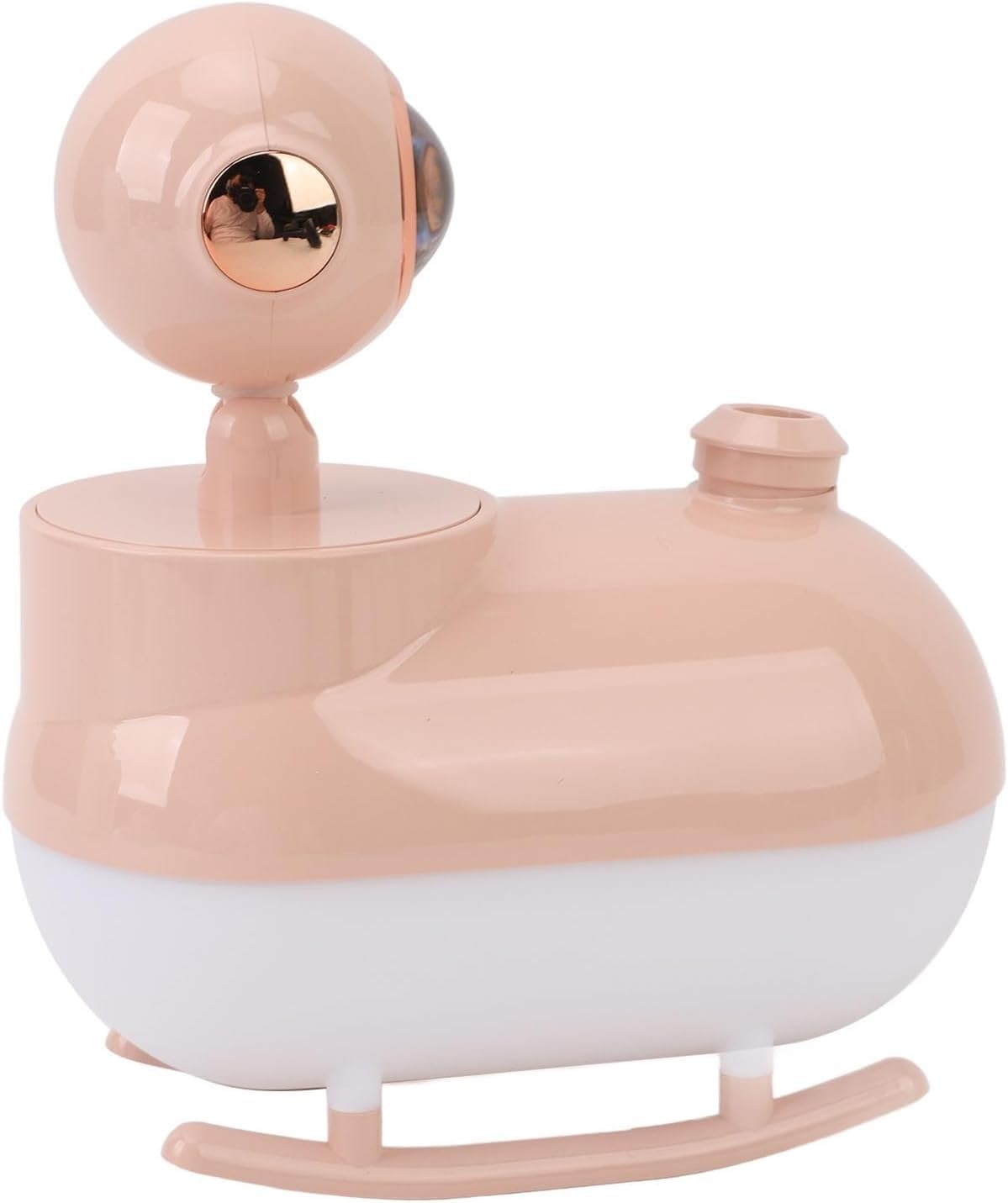 Domésticos Mini humidificador de Aire portátil, silencioso, Compatible con aromaterapia, hidratación eficiente, humidificador de Escritorio Personal Recargable de 300ml(Pink)