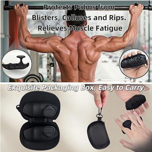 Image of Anti-Slip Workout Grips, Ergonomic Workout Gloves, Weight Lifting Grips, for Men and Women, Silicone Gym Grips Pads, Soft, Palm Protection, Suitable for Various Fitness Training