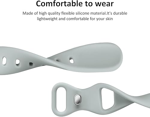 Miniatura 4 de Paquete de 6 correas delgadas compatibles con Apple Watch de 1.496 in 1.575 in 1.614 in 1.654 in 1.732 in 1.772 in 1.929 in, correa deportiva de