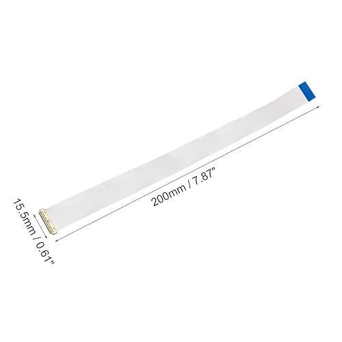 Miniatura 8 de uxcell Cable plano flexible, 30 pines de 0.020 in de paso de 9.843 in FPC FFC cable de cinta flexible para TV LCD, audio de coche, reproductor de