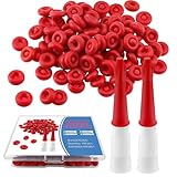 KAEZDD 100 Pcs Caulk Tube Sealer Caps, Caulking Gun Tip Caps, Caulking Tool Accessory, Caulk Sealer Saver for Open Caulking Tube Sealing and Preserving, with Storage Box for Easy Storage
