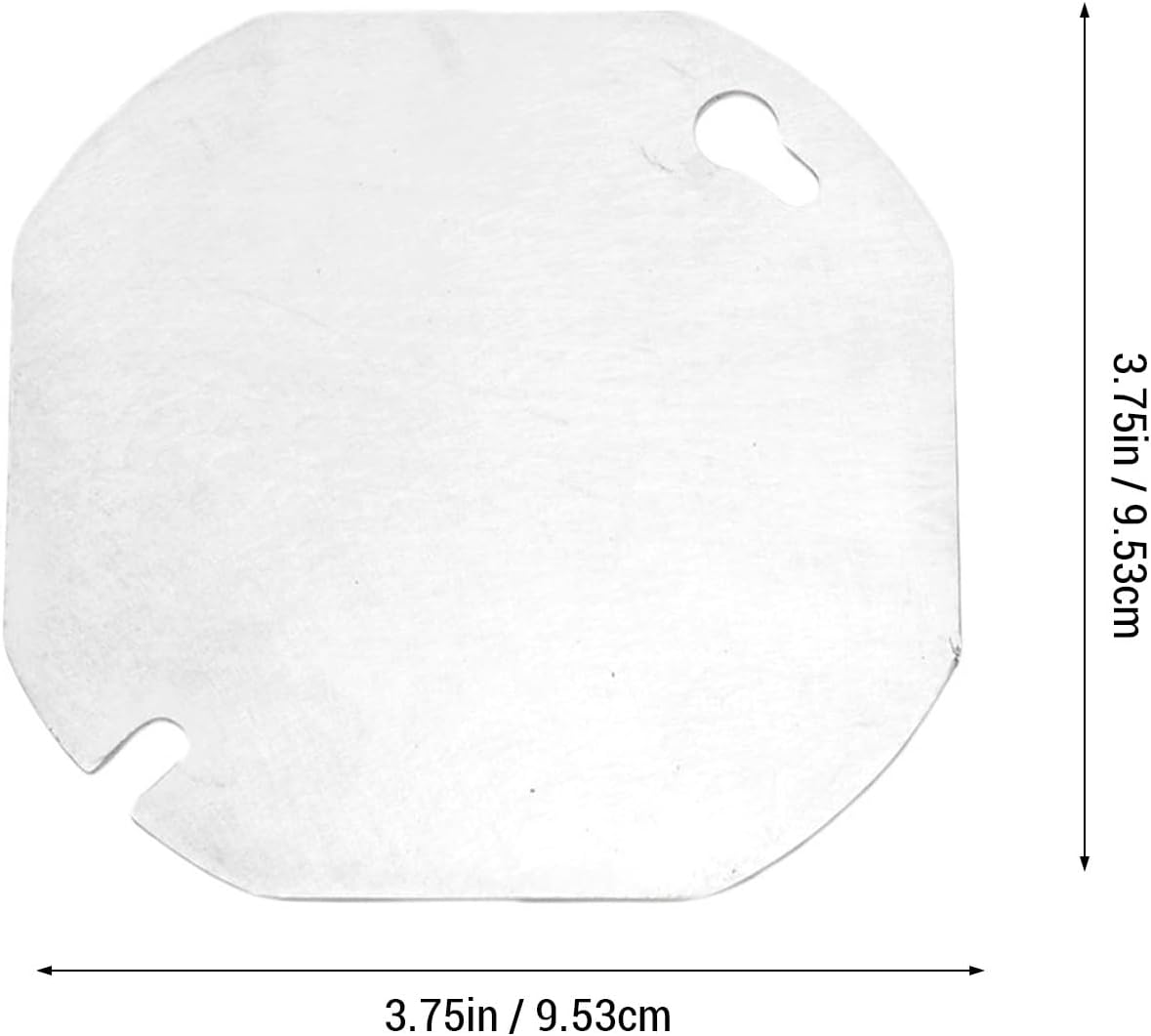 TOPINCN 4 Pack Octagons Electrical Box Cover, Metal Junction Box Covers Flat Blank Electric Box Cover Galvanized Steel Outlet Box Plate for 4 inch Octagonal Box