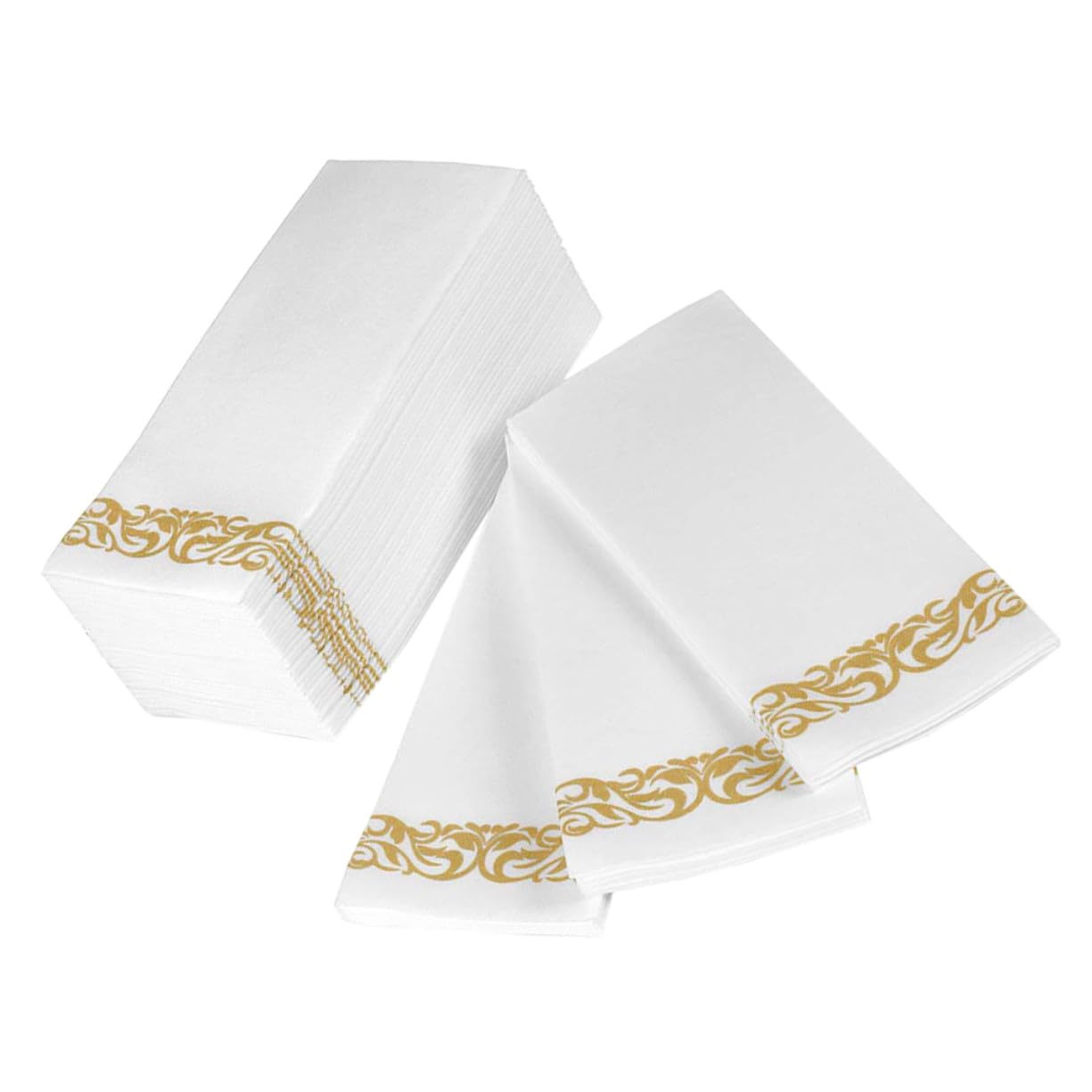 Mikikit 100piezas Servilletas De Papel y Doradas Unidades Servilletas Decorativas Para Fiestas De Cumpleaños Banquetes Despedidas De Soltera y Bodas