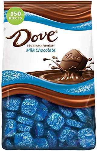 DOVE PROMISES Milk Chocolate Candy Individually Wrapped Bulk Pack (43.07 oz, 150 Piece) Bag