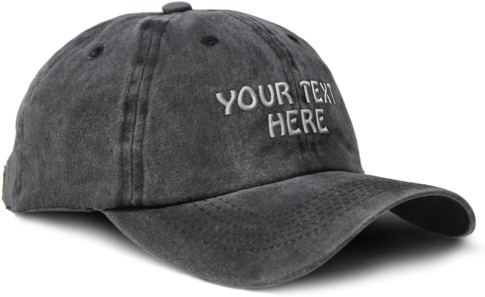 Soft Washed Baseball Cap Custom Hat Personalized Text Dad Hats for Men & Women - Image 2