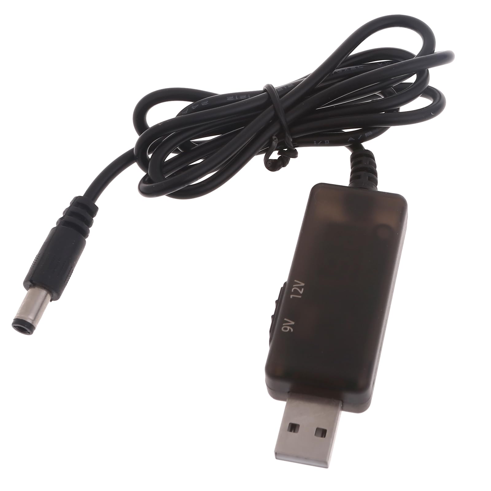 Maxtonser USB 5V to DC9V 12V Converter Step Up Voltages Converter Power Cable Cord USB to 5.5x2.1mm Connector DC5521 Power Wire
