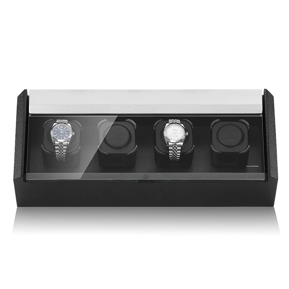 Uhrenbeweger Carat für 4 Uhren Watch Winder for 4 Watches Black