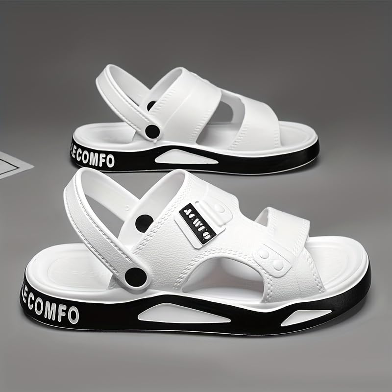 Men's Summer Slides - Breathable, Non-Slip Beach & Indoor Sandals with Geometric Design, EVA Material2