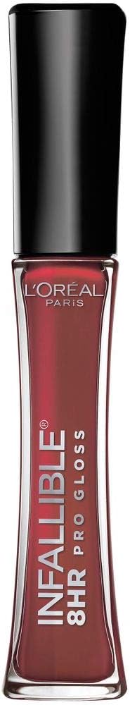 L’Oreal Paris Makeup Infallible 8 Hour Hydrating Lip Gloss, Cherry Flash, 0.21 Fl Oz