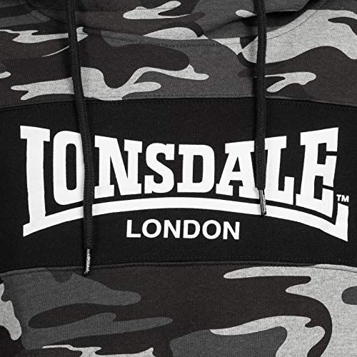 Lonsdale London Dulwich Felpa con Cappuccio, Grau