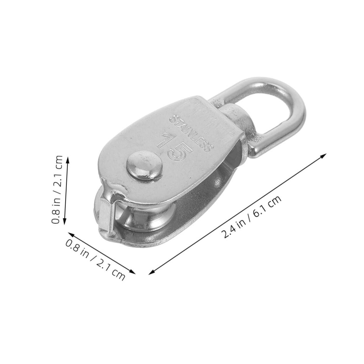 SOLUSTRE 10pcs Stainless Steel Pulley System Single Roller Pulleys for Cable Pulling Wire Pulling Towing Lifting