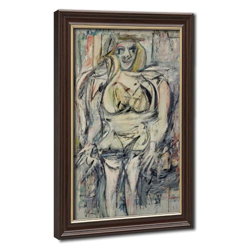 Portrait Femme Expressionniste Abstrait pour un Salon Moderne au Style Vintage Unique
