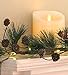 Plow & Hearth Indoor Decorative Battery Operated LED Lighted Mini Pine Cone Garland with Faux Greenery 72'' L