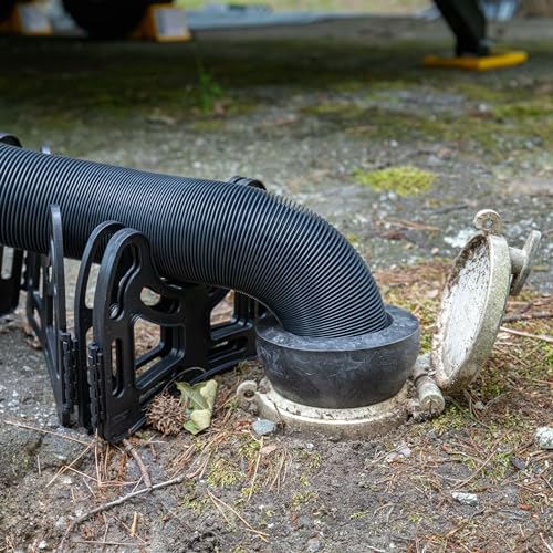 Image of Camco 10-Foot RV Sewer Hose - Great for the Occasional Camper - Crafted of 12 Mils of HTS Vinyl - Compresses to 14-Inches for RV Storage - Black (39601)
