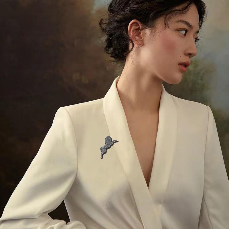Image of Brooch pins Women Enamel Crystal Animal Insect Pin Lapel Pin Large Safety Pin