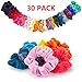 Produktbild 30 Farben Scrunchies, 30 Stück Haargummis Samt Bunt Haar Elastische Haarbänder Pferdeschwanz Haarband mit Tasche Bunten Inhaber Hair für Frauen Mädchen Haarschmuck