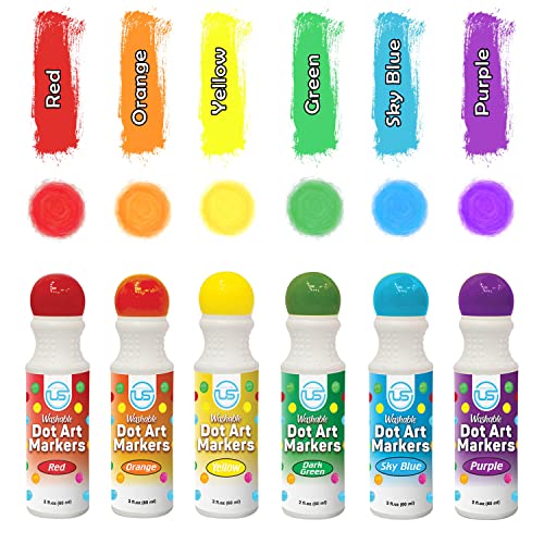 Ultimate Stationery Dot Markers | Bingo Daubers | Washable 6 Colors Dot Markers For Toddlers And Kids Dot Art. Toddler Arts And Crafts #TOP1