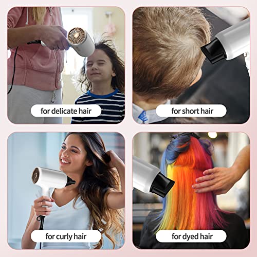 Ionic Hair Dryer With Diffuser, Dooair Blow Dryer With Comb And Concentrator Professional Hair Dryer For Curly Hair, Negative Ion Technology, Constant Temperature Hair Care For Light And Quiet (White) #TOP6