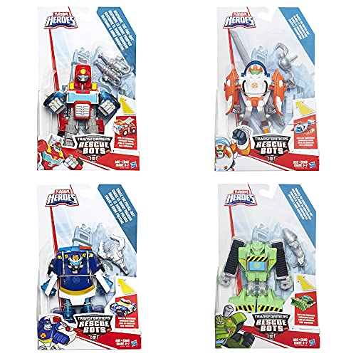 Transformers Rescue Bots Action Figure 4-Pack Bundle (Amazon Exclusive) #TOP6