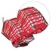 Anglo Style Concertina Accordion, 20 Button Keys, 40 Reeds, 2.5 Octave Range, Red Pearloid End Plates for Playing At Any Event, with Carrying Bag (Red)