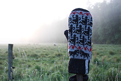 Öjbro Swedish made 100% Merino Wool Soft Thick & Extremely Warm Mittens (Medium, Ringdans Elin)