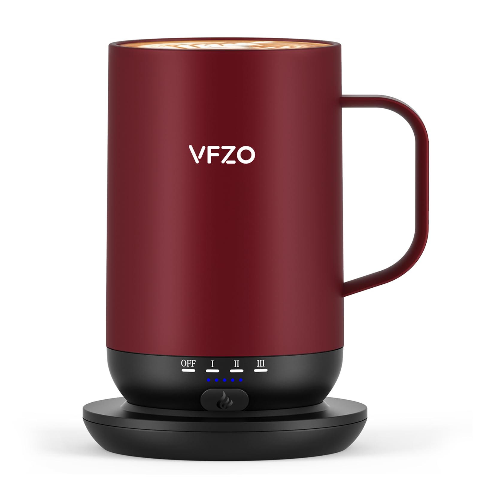 Self Heating Coffee Mug,High-Capacity- 18 oz, 180 Min Battery Life, Smart Heated Coffee Mug，Smart Mug, Simple Temperature Control Operation, Gifts for Family Members (Burgundy 18 oz)