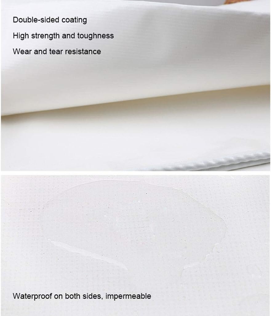 Tarp Double-Sided White Tarpaulin Outdoor Rainproof Cloth Thickened PVC Tarpaulin Sunscreen Canopy Cloth Thickness 0.45mm Suitable for Garden Carport Warehouse Cover Tarpaulin/Camping Tarp