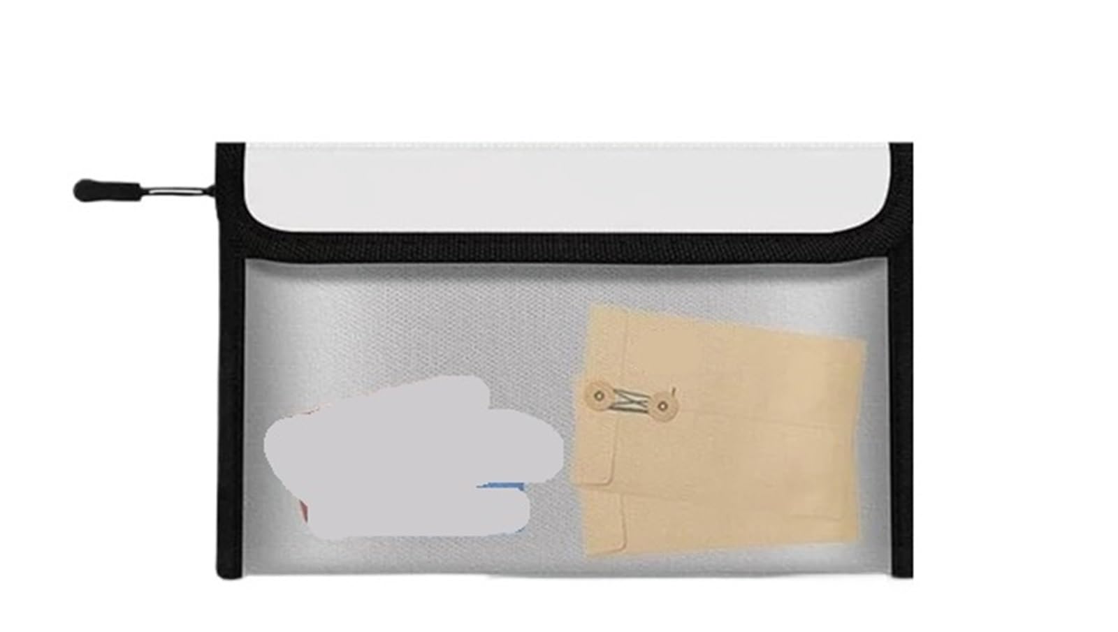 Borsa portadocumenti ignifuga impermeabile da 2 pezzi, borsa ignifuga for documenti, borsa portasoldi ignifuga per Documenti Passaporto(L)