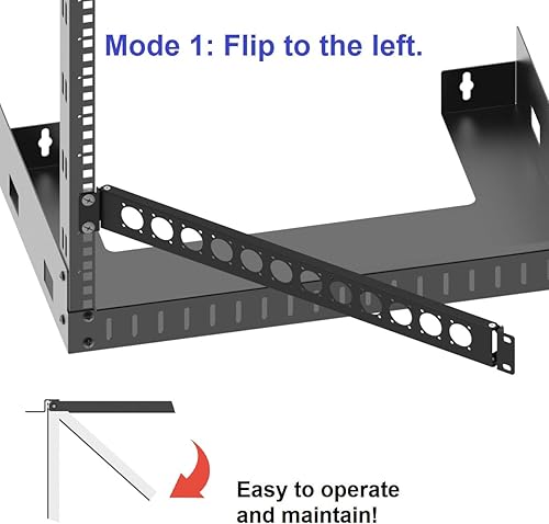 Miniatura 4 de QiaoYoubang Panel de componentes perforado de 12 conectores de 1U con bisagras Serie D para sonido de 19 pulgadas, AV, bastidores de equipos de