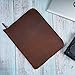 CestAntiQ, Heavy Duty Full Grain Leather Journal Cover (8.5 x 11 in.), Refillable Cahier XXL, Refillable Spiral Notebook (8.5 x 11 in.), Handmade Zippered Leather Journal Cover : Brown