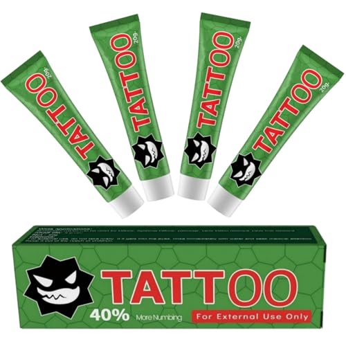 Crema per tatuaggio crema anestetica extra forte, prima e dopo