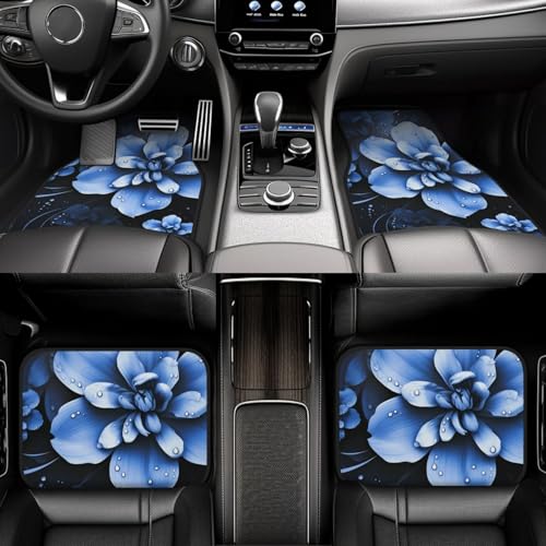 Tapis de sol de voiture antidérapant et robuste fleur - 6
