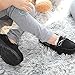 NCCB Girls Slippers Size 5 Memory Foam Winter Warm Nonslip Casual Moc Slippers for Big Kids Indoor Outdoor Black