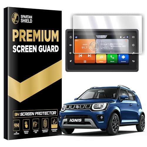 Image of Spartan Shield TouchScreen Guard For MARUTI SUZUKI IGNIS || Zeta | Alpha || 7-inch Infotainment System Display Screen Protector || ignis Car Navigation Accessories [Not Tempered Glass] (7 Inch)