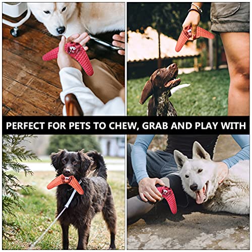 4Pcs Bumerang Hund Spielzeug Flyer Hund Spielzeug Welpen Fliegen Spielzeug Gummi Hund Kauen Molaren Zahn Reinigung Spielzeug