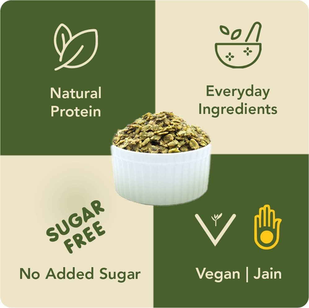 Image of Svasthyaa High Protein Moong Jor | Roasted Moong Dal Namkeen Snack | Healthy Vegetarian Dal Snack | Gluten Free, Vegan & Jain | Breakfast, Travel & Kids | 72gms
