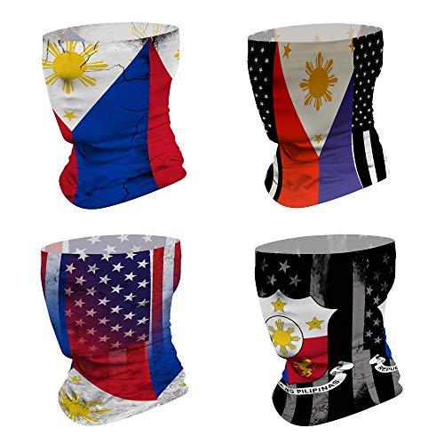 Image of 4Pcs Magic Headwear Neck Gaiter Tube Scarf Headbands Bandana Balaclava for Outdoor Running Cycling Skating Work Out