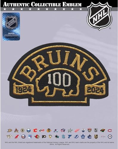 Boston Bruins Unsigned 100th Anniversary Jersey Patch - Sports Memorabilia