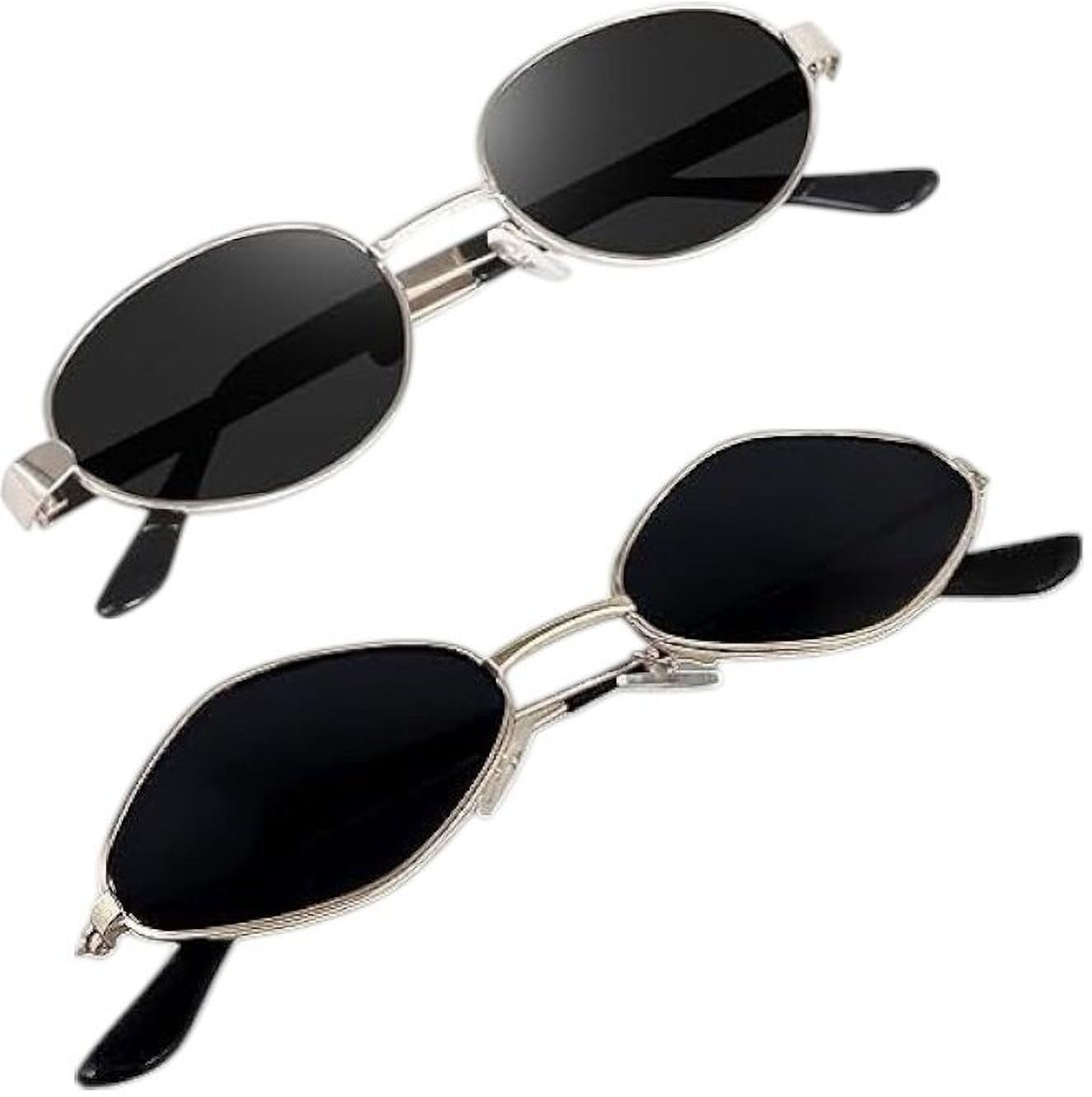 rich club Unisex Shades Uv Protected Sunglasses Rectangle Retro Vintage Narrow For Women & Men Small Square, Combo Offer Pack Of 2-picture-19