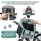 Hundekorb Fahrrad Vorne 5kg, Fahrradkörbe für Hunde und Katzen, Faltbarer Hundefahrradkorb, Hunderucksack und Fahrradtasche für Haustiere Camping (Blau)