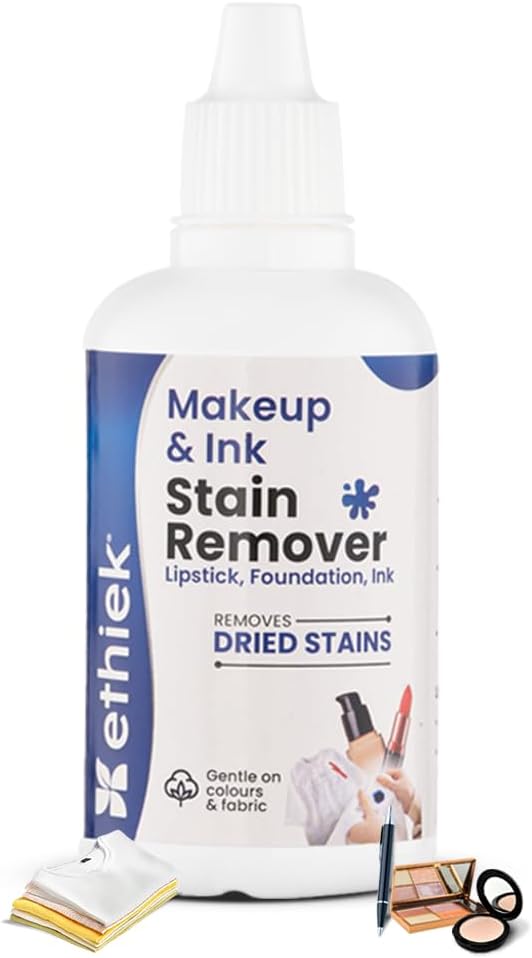Ethiek Stain Remover for Makeup, Pen, Ink, Cuff & Collar – Ink Remover from Clothes, Removes Foundation, Pen-marks (50 ml)