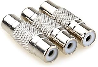 3PCS RCA Jack to RCA Jack Coupler - JEEUE Female to Female RCA Joiner Adapter  RCA AV Cable Connector