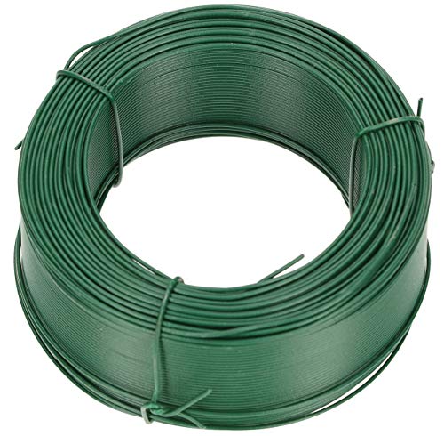 KOTARBAU® Rollo de Alambre de Acero plastificado con Acabado en Verde, Ø 1,00 mm - 100 m, Alambre de Atar Flexible para floristería o jardín, para Plantas trepadoras y hortalizas, Bricolaje