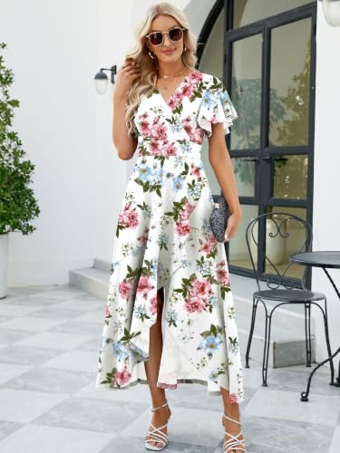 Image of ZZV Formal Dresses for Women Gowns Evening V Neck Wedding Guest Dresses