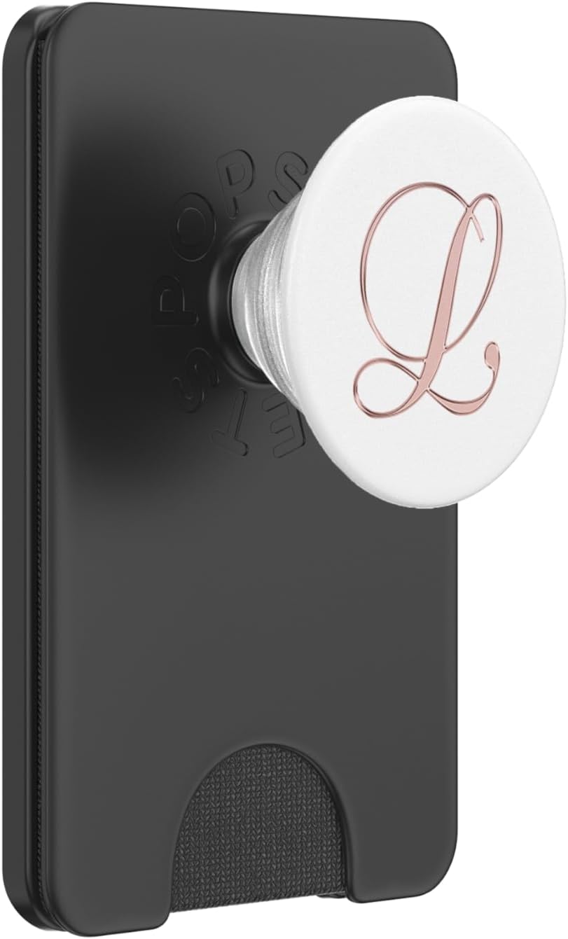 Letter L Golden Rose. Initial L On White Background PopSockets PopGrip for MagSafe