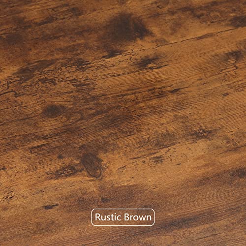 Finnhomy 23.6Inches Round Cocktail Bar Table With Metal Base, Tall Bistro Pub Table, Counter Bar Height Table For Kitchen, Dining Room, Living Room, Easy Assembly, Rustic Brown #TOP6