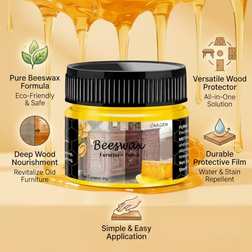 Image of CARGEN Beeswax Furniture Polish - Beeswax Wood Polish, 5 Pcs