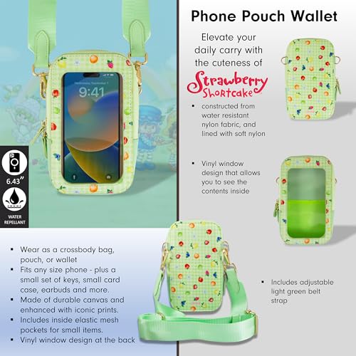 Image of Sonix Phone Pouch - Universal Smartphone Purse and Wallet, Crossbody and Shoulder Bag | Strawberry Shortcake Berry Besties Rainbow