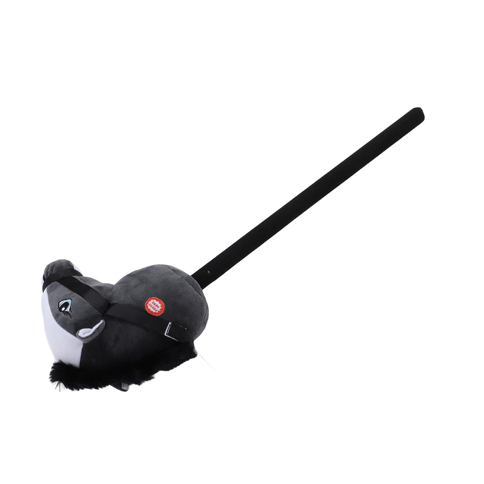 Cavallo Bastone, Materiale Morbido Peluche 2 Effetti Sonori Cavallo Hobby, Giocattolo Bastone con Peluche da 70 Cm e PVC per Bambini dai 2-5 e 6-12 (Black)