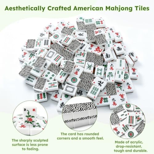 Set de Fichas American Mahjong 166 Piezas con Bolsa y Accesorios miniatura 6